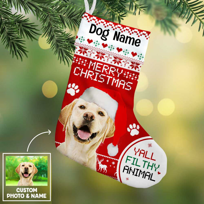 Personalized Dog Christmas Photo Stocking OB191 30O58 1