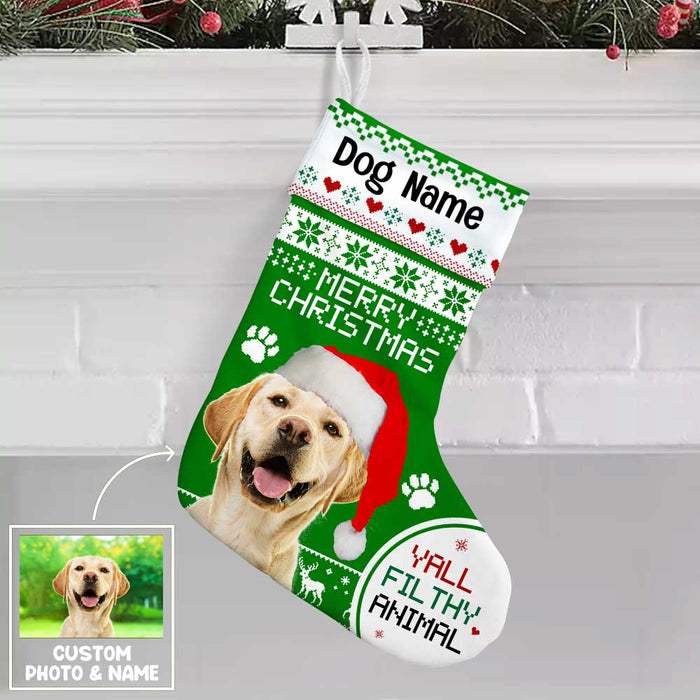 Personalized Dog Christmas Photo Stocking OB191 30O58 1
