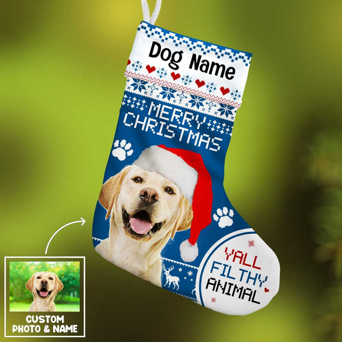 Personalized Dog Christmas Photo Stocking OB191 30O58 1