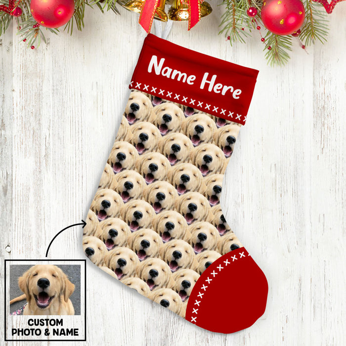 Personalized Dog Photo Christmas Stocking OB192 87O53 1