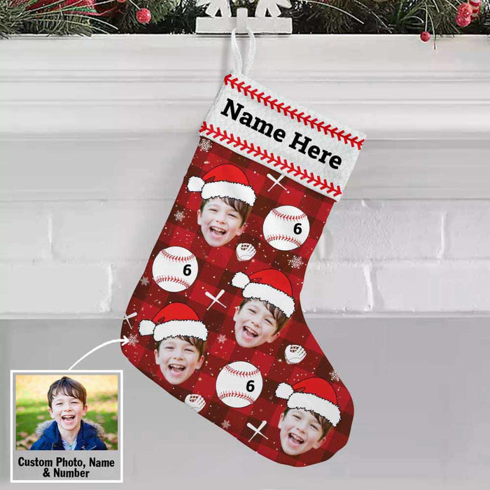 Personalized Christmas Grandson Baseball Stocking OB191 26O57 1