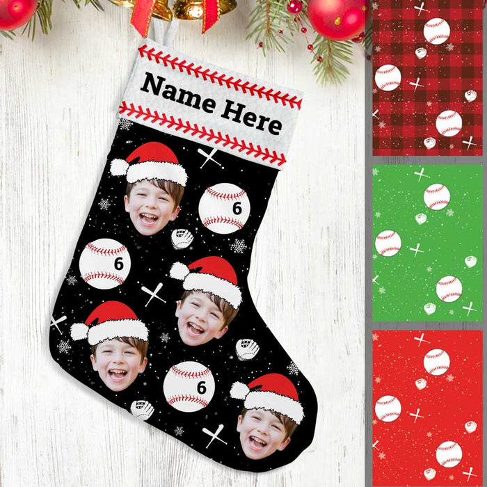 Personalized Christmas Grandson Baseball Stocking OB191 26O57 1