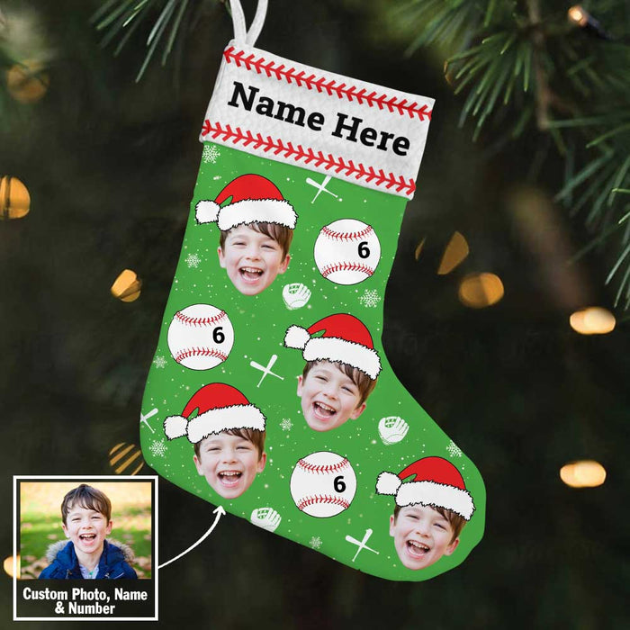 Personalized Christmas Grandson Baseball Stocking OB191 26O57 1