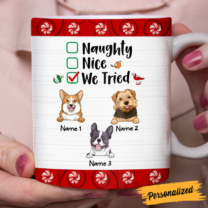 Personalized Dog We Tried Christmas Mug SB183 95O47 1