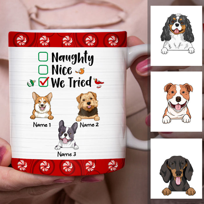 Personalized Dog We Tried Christmas Mug SB183 95O47 1