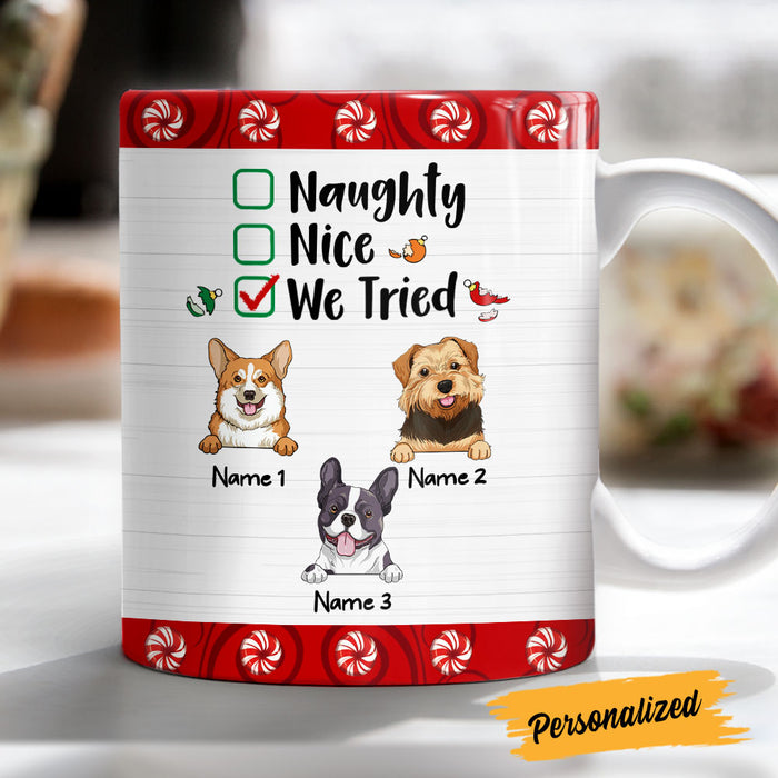 Personalized Dog We Tried Christmas Mug SB183 95O47 1