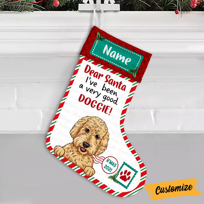 Personalized Dog Christmas Santa Letter Stocking OB192 81O47 1