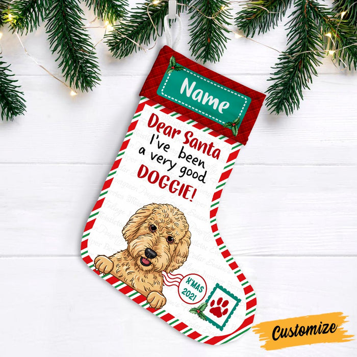 Personalized Dog Christmas Santa Letter Stocking OB192 81O47 1