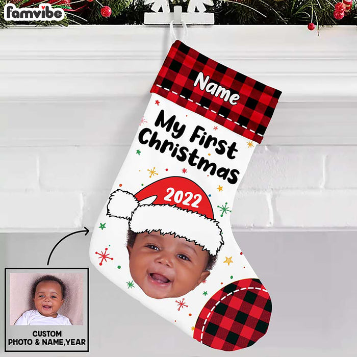 Personalized Baby First Christmas Photo Stocking OB201 85O57 1