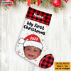 Personalized Baby First Christmas Photo Stocking OB201 85O57 1