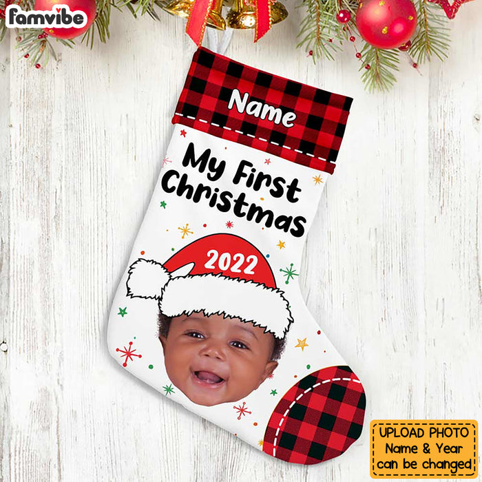 Personalized Baby First Christmas Photo Stocking OB201 85O57 1