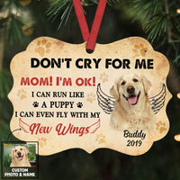 Personalized Dog Memo New Wings Photo Benelux Ornament OB202 85O36 thumb 1