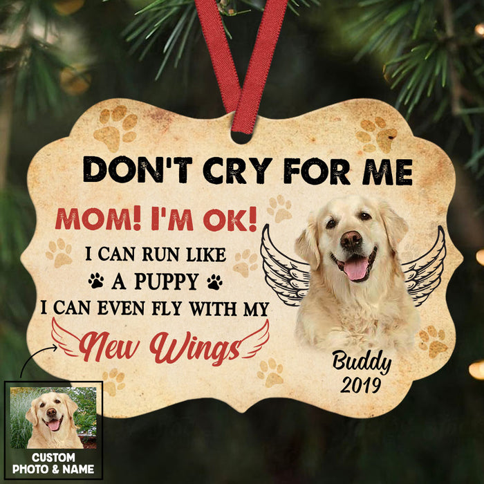 Personalized Dog Memo New Wings Photo Benelux Ornament OB202 85O36 1