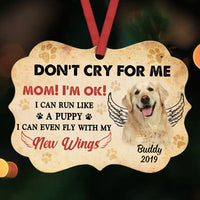Personalized Dog Memo New Wings Photo Benelux Ornament OB202 85O36 thumb 1