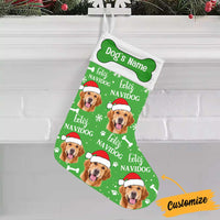 Personalized Christmas Dog Feliz Navidog Photo Stocking OB202 26O34 thumb 1