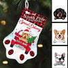 Personalized Dog Red Truck Christmas Paw Stocking OB202 87O57 thumb 1