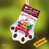 Personalized Dog Red Truck Christmas Paw Stocking OB202 87O57 thumb 1