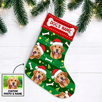 Personalized Christmas Dog Photo Stocking OB203 26O47 thumb 1