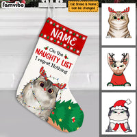 Personalized Cat Naughty List Christmas Stocking OB211 95O47 thumb 1