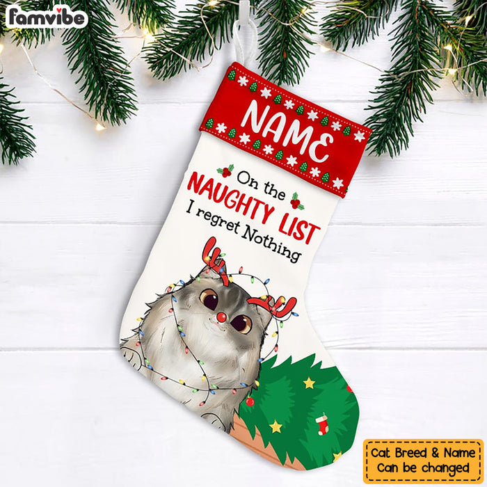 Personalized Cat Naughty List Christmas Stocking OB211 95O47 1