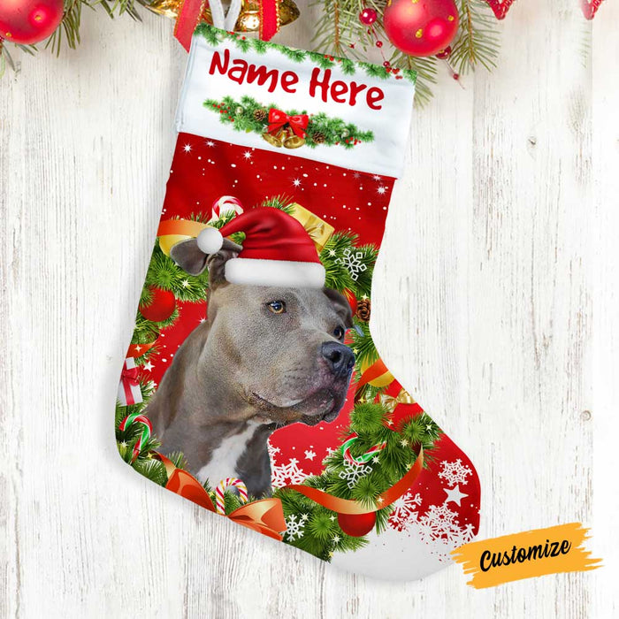 Personalized Dog Christmas Pit Bull Stocking OB202 30O58 1