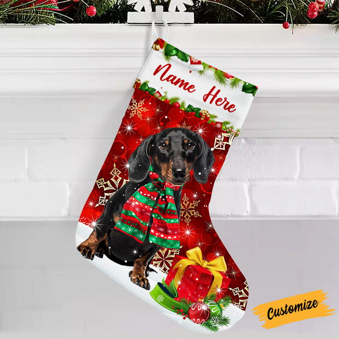 Personalized Dachshund Dog Christmas Stocking OB204 87O53 1
