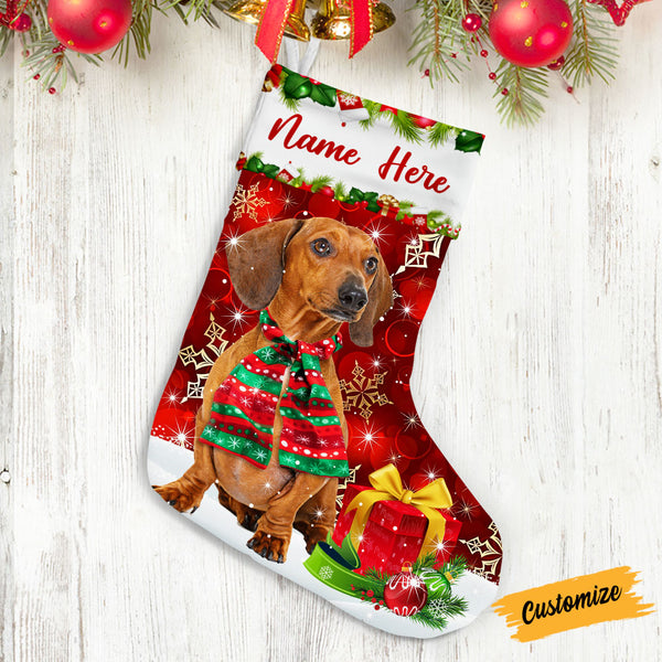 Dogs Personalized Christmas Stocking - Hawaiian Flag –