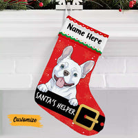 Personalized Santa's Helper Christmas Dog Stocking OB211 23O57 thumb 1