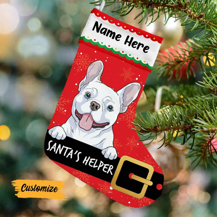 Personalized Santa's Helper Christmas Dog Stocking OB211 23O57 1