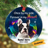 Personalized Memo Cat Dog Photo In My Heart Circle Ornament OB261 30O58 1