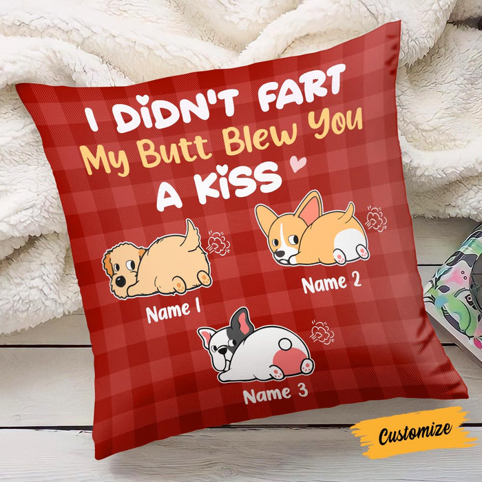 Personalized Dog Mom Dog Fart Kiss Pillow OB212 81O36 (Insert Included) 1