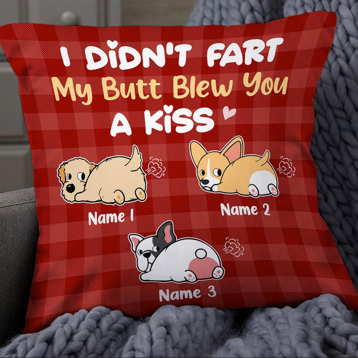 Personalized Dog Mom Dog Fart Kiss Pillow OB212 81O36 (Insert Included) 1