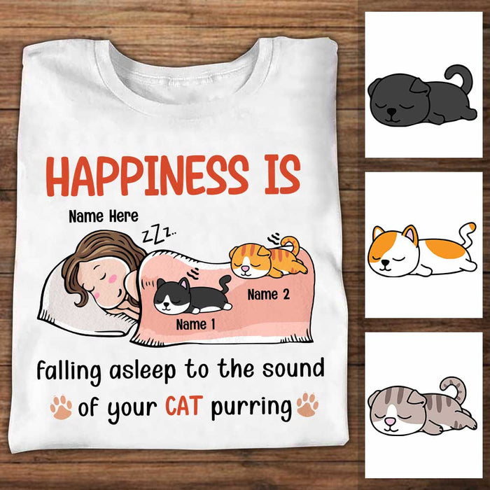 Personalized Cat Mom Sleep T Shirt OB221 81O34 1