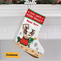 Personalized Christmas Cat Stocking OB221 26O57 thumb 1