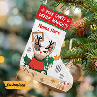 Personalized Christmas Cat Stocking OB221 26O57 thumb 1