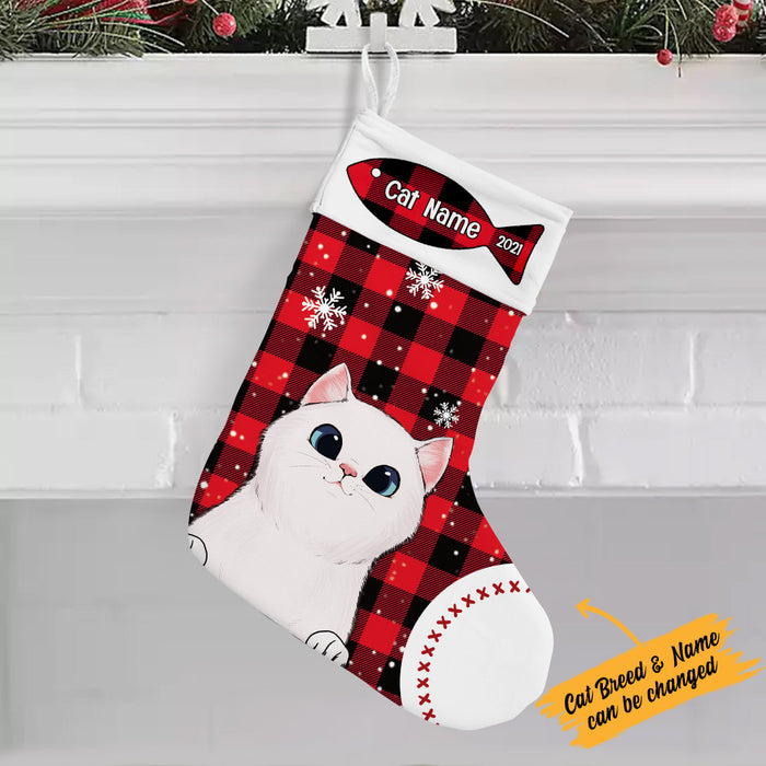Personalized Christmas Cat Stocking OB222 23O36 1