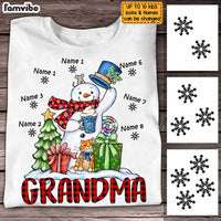 Personalized Grandma Snowman Christmas T Shirt OB224 30O58 thumb 1