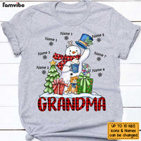 Personalized Grandma Snowman Christmas T Shirt OB224 30O58 thumb 1