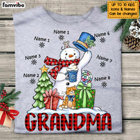 Personalized Grandma Snowman Christmas T Shirt OB224 30O58 thumb 1