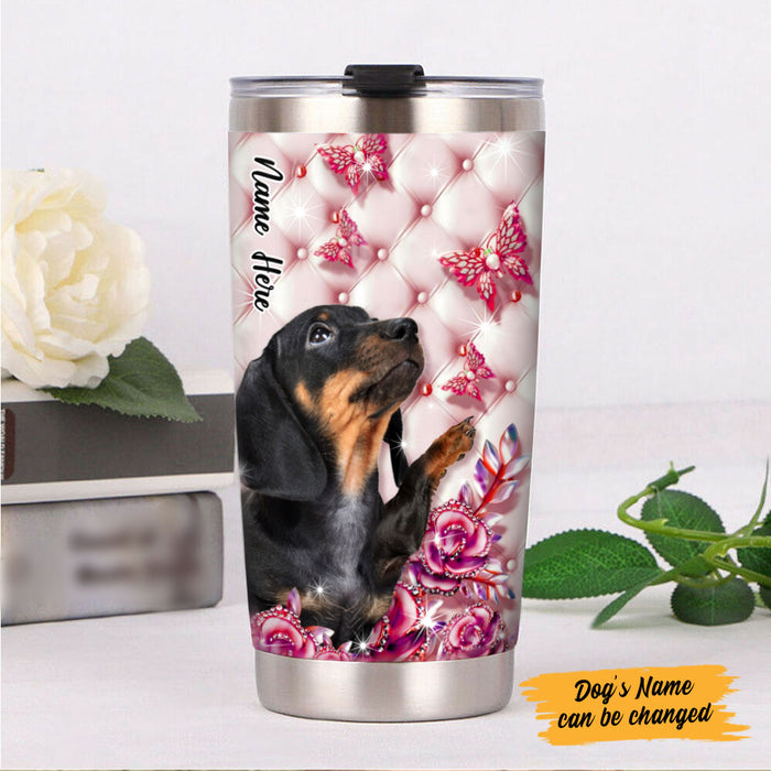 Personalized Dachshund Dog Steel Tumbler OB221 87O53 1