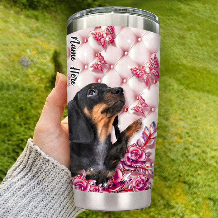 Personalized Dachshund Dog Steel Tumbler OB221 87O53 1