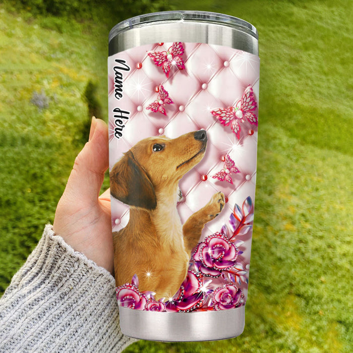 Personalized Dachshund Dog Steel Tumbler OB221 87O53 1