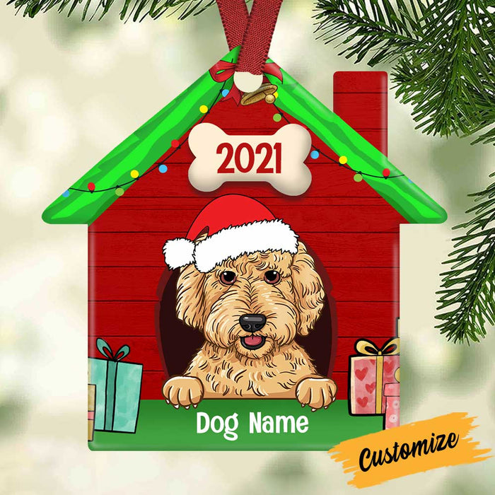 Personalized Dog Christmas House Ornament OB223 81O34 1
