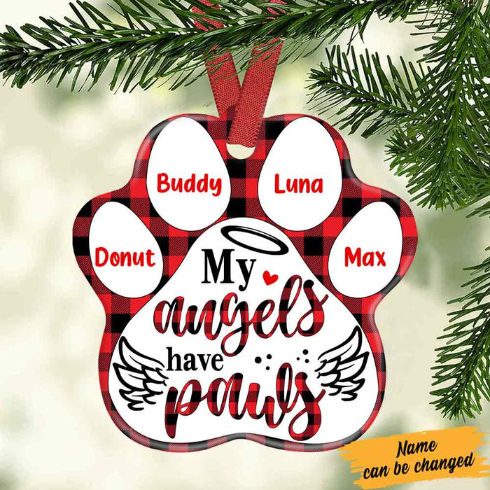 Personalized Cat Dog My Angel Has Paw Paw Ornament OB231 85O57 1