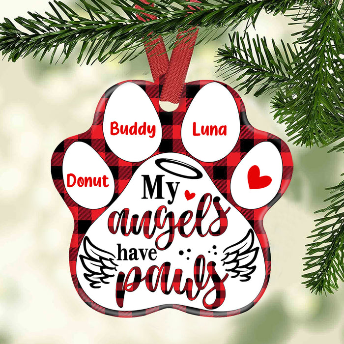 Personalized Cat Dog My Angel Has Paw Paw Ornament OB231 85O57 1