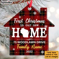 Personalized Family Couple First Christmas New Home Ornament OB223 87O53 thumb 1