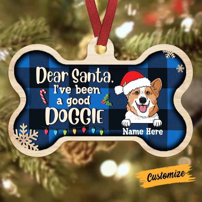 Personalized Dog Christmas Good Doggie Bone Ornament OB263 30O58 1