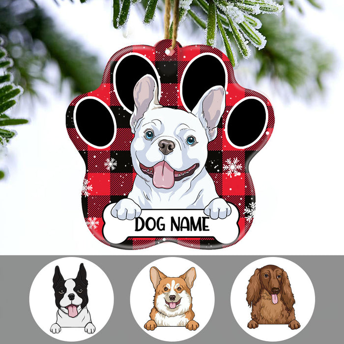 Personalized Christmas Dog Paw Ornament SB301 23O36 1