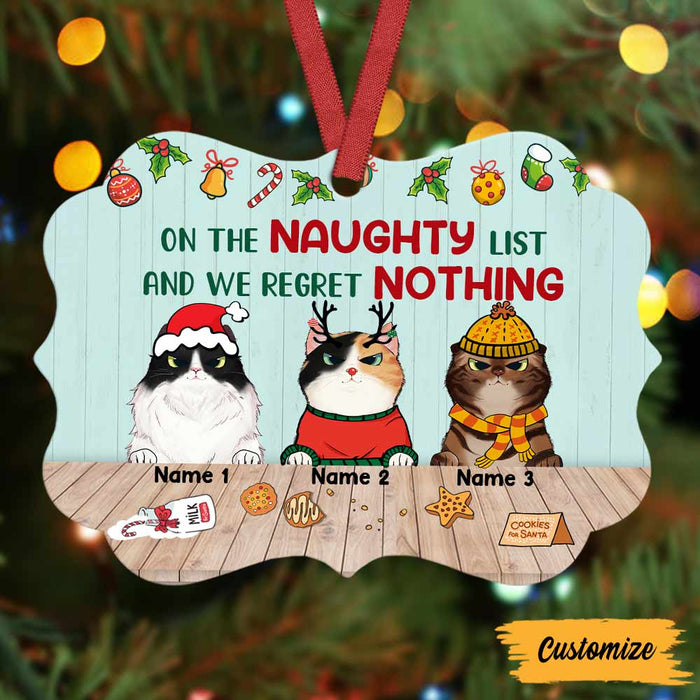 Personalized Christmas Cat Regret Nothing Benelux Ornament OB224 26O57 1
