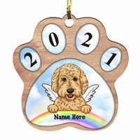 Personalized Memo Dog Paw Ornament OB282 30O58 thumb 1